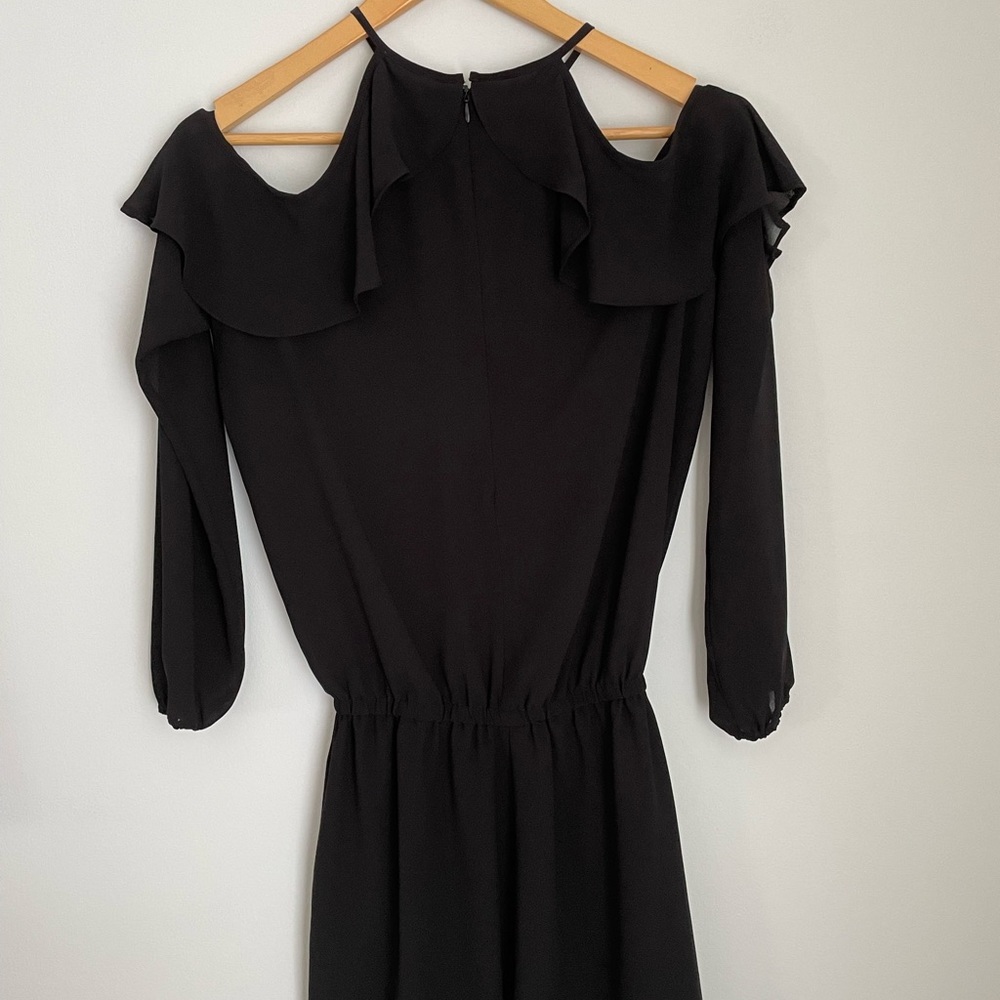 Black XS Michael Kors cold shoulder romper